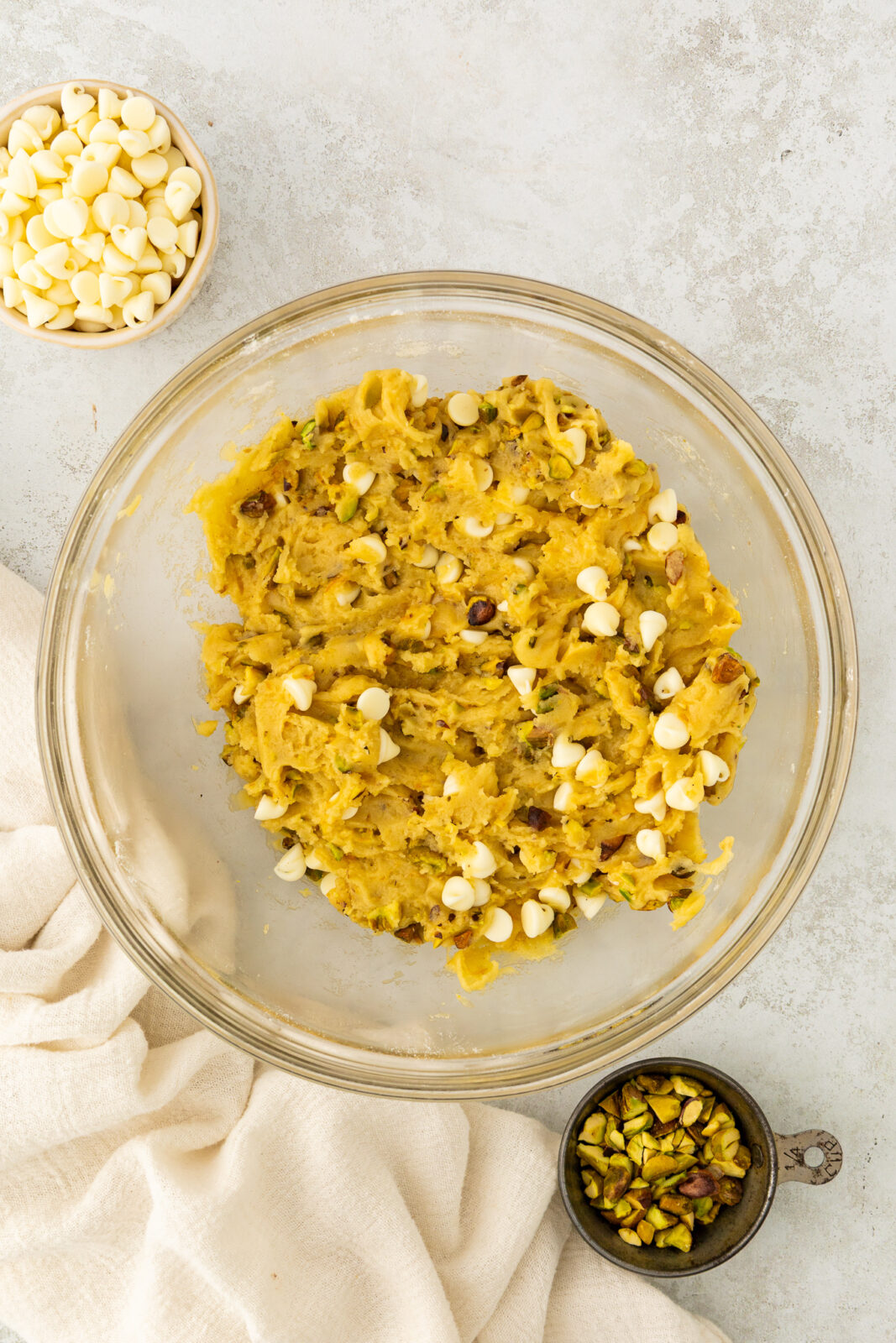 white chocolate pistachio cookie dough