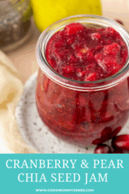 close up of chia cranberry jam