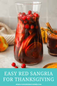 pitcher of Thanksgiving red sangria
