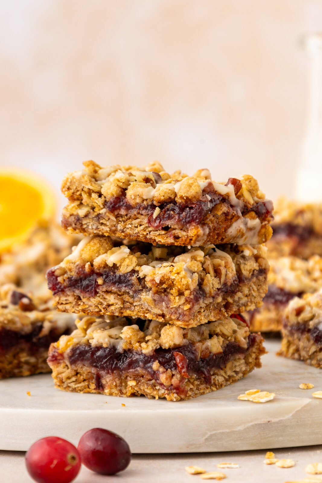 stack of cranberry bars
