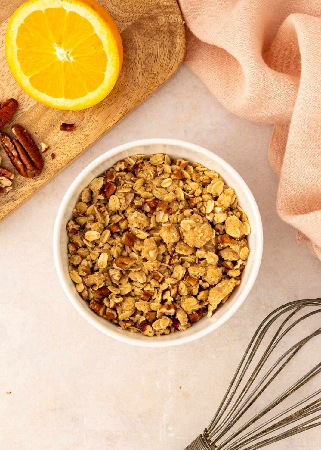 oat crumble in a bowl