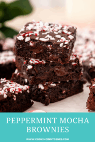 stack of peppermint brownies