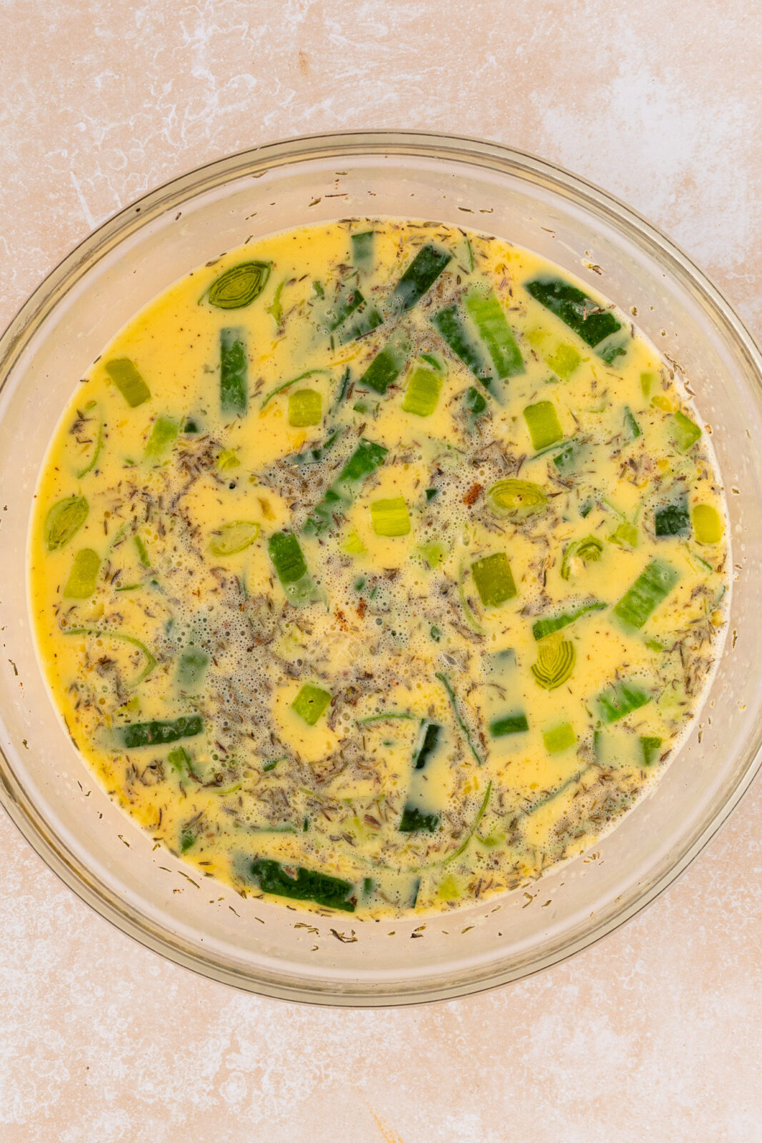 egg mixture in a bowl