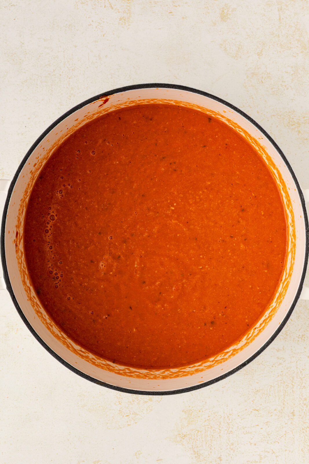roasted tomato soup in a large pot