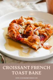 close up of french toast bake piece