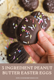 hand holding peanut butter egg