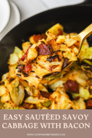 spoonful of sauteed cabbage